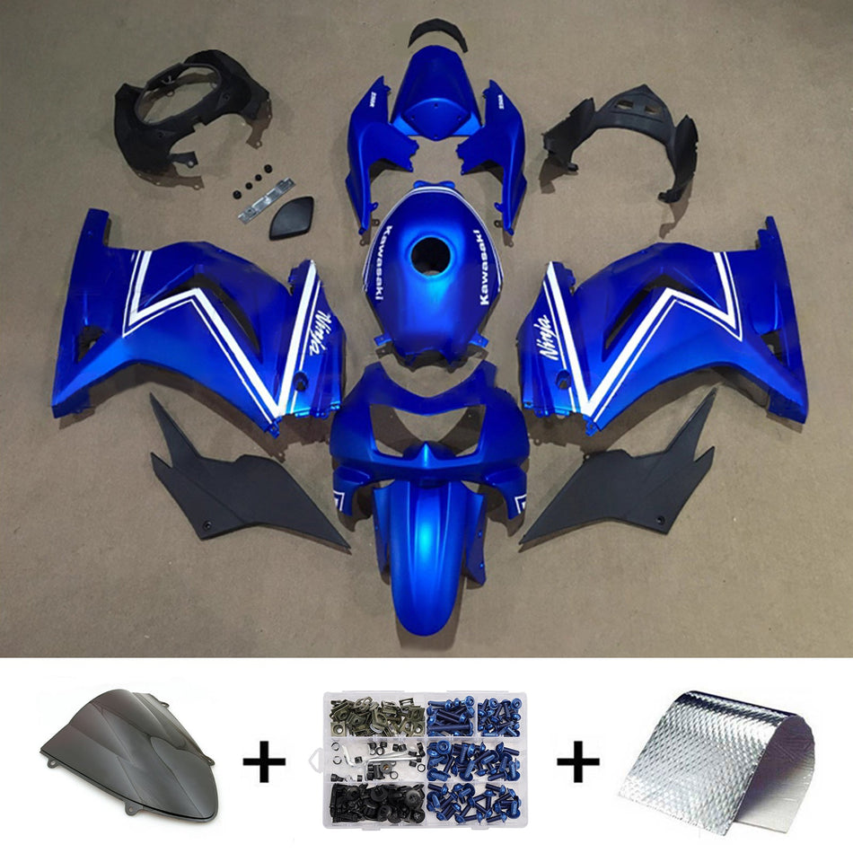 インジェクションフェアリングキット ボディワーク プラスチック ABS カワサキ EX250 Ninja250R 2008-2012 に適合