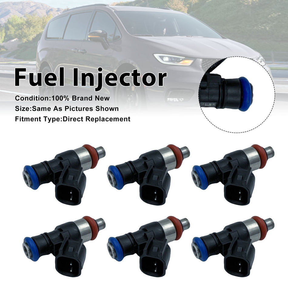 Ram 1500およびChrysler Voyager 2020-2021用燃料インジェクター6個セット 0280158662