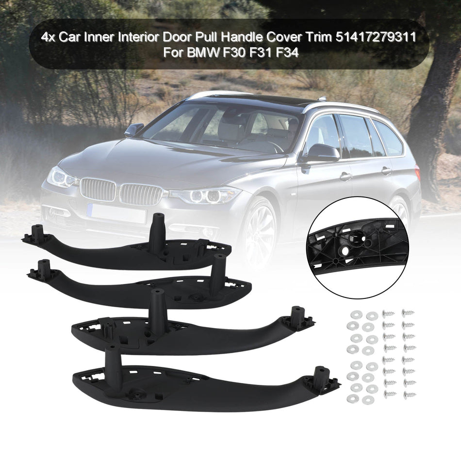 4x 車内内装ドアプルハンドルカバー 51417279311 BMW F30 F31 F34 汎用