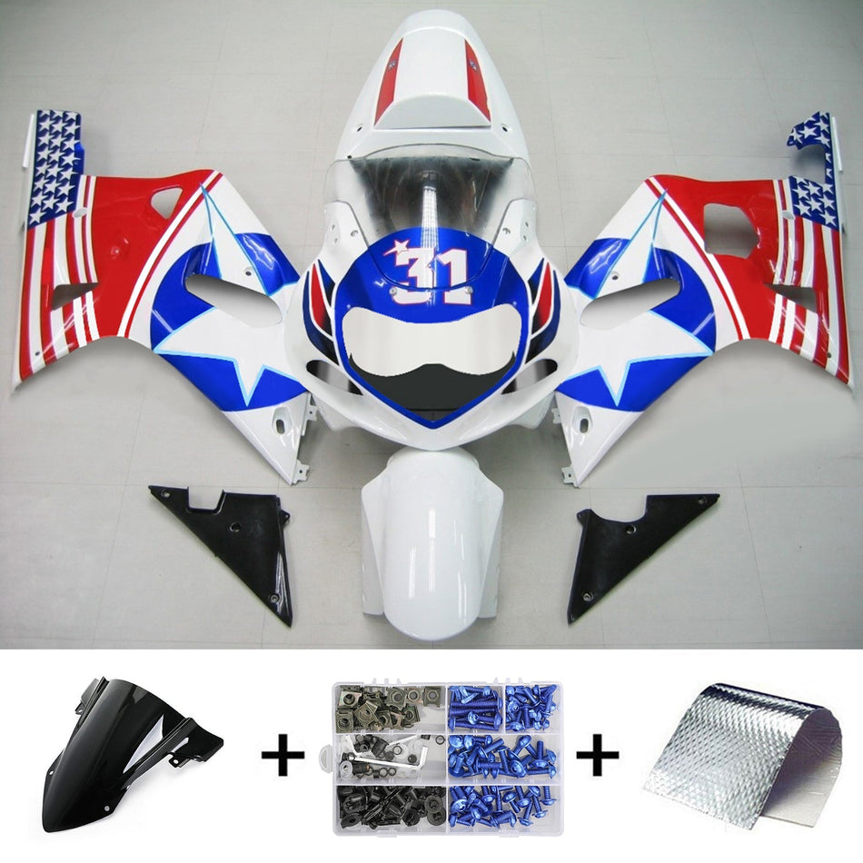 2001-2003 スズキ GSXR750 K1 Amotopart インジェクションフェアリングキット ボディワーク プラスチック ABS #134