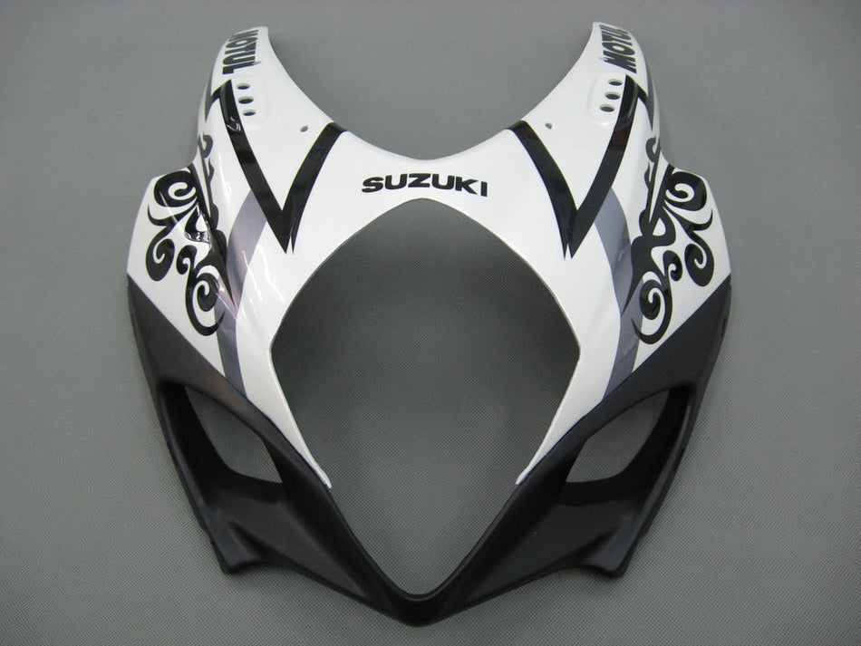 2007-2008 スズキ GSXR 1000 Amotopart フェアリング ホワイト ブラック Alstare Racing Customs フェアリング