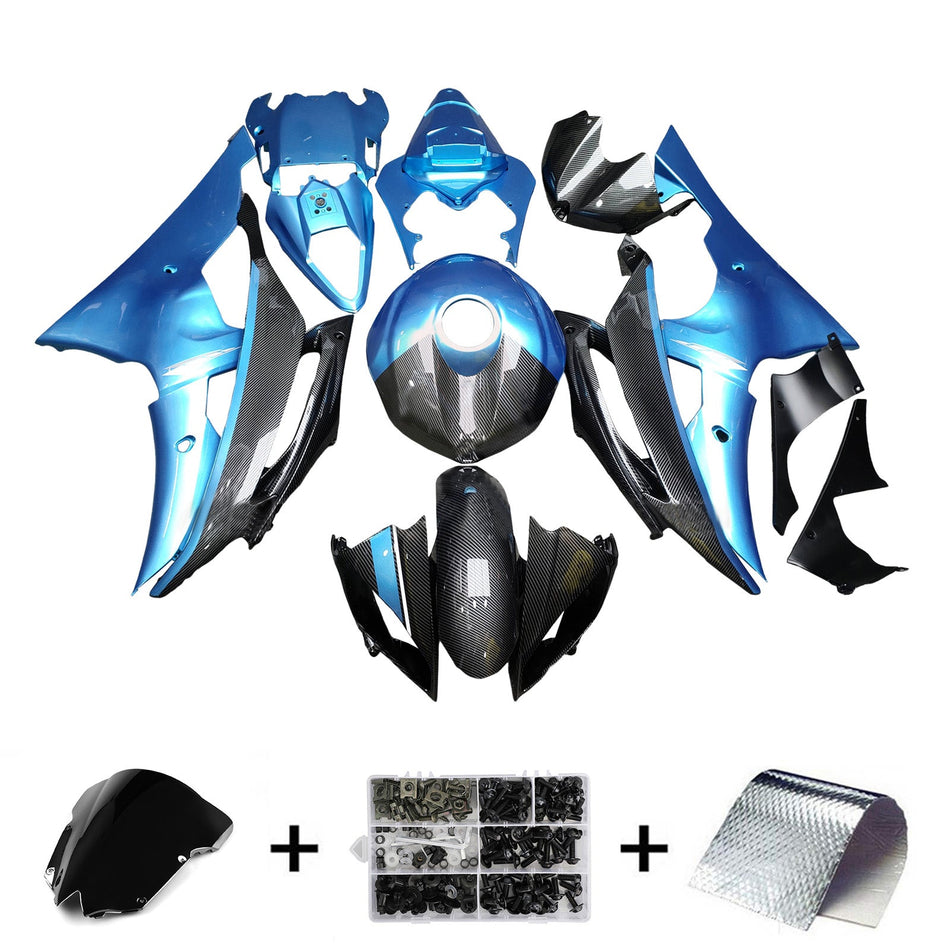 インジェクションフェアリングキット ボディワーク プラスチック ABS ヤマハ YZFR6 YZF-R6 2008-2016用
