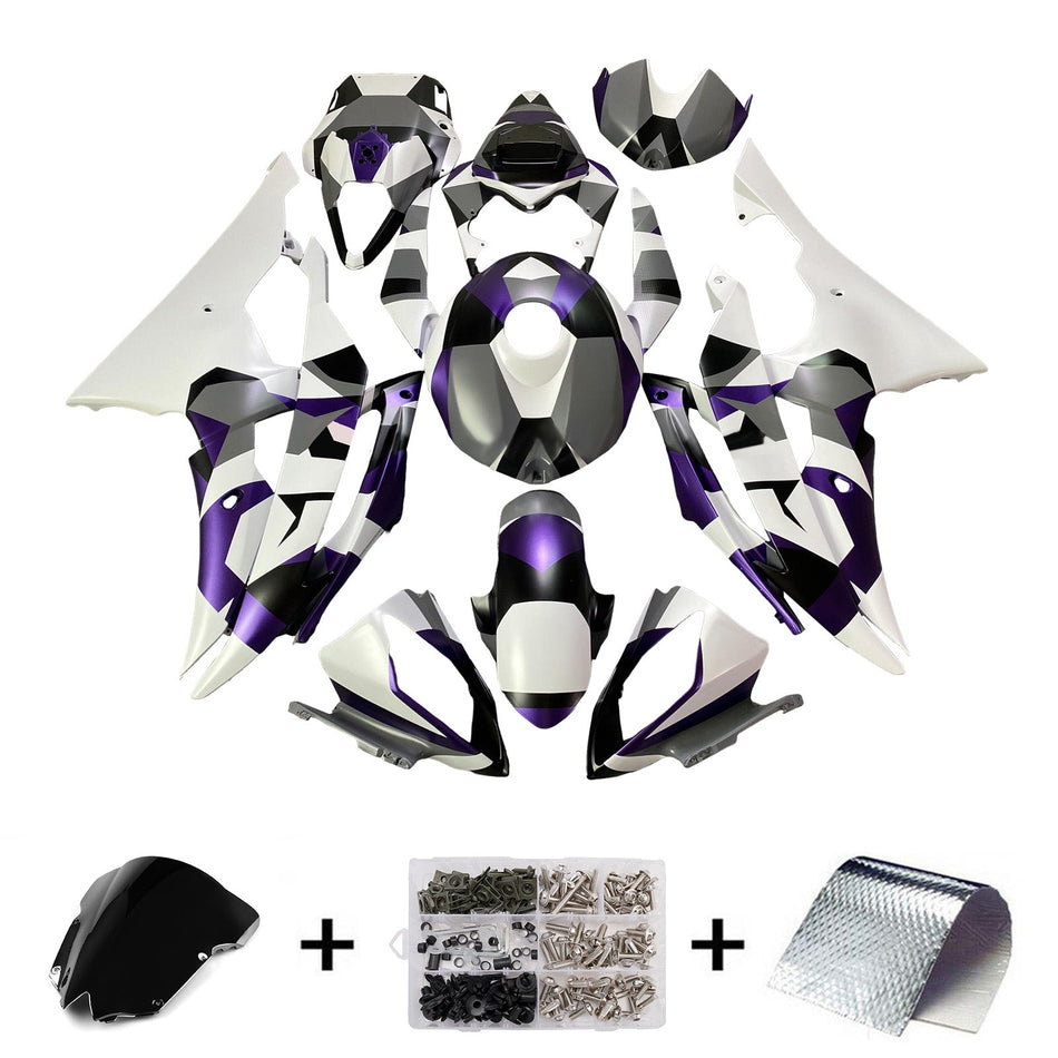 インジェクションフェアリングキット ボディワーク プラスチック ABS ヤマハ YZFR6 YZF-R6 2008-2016用