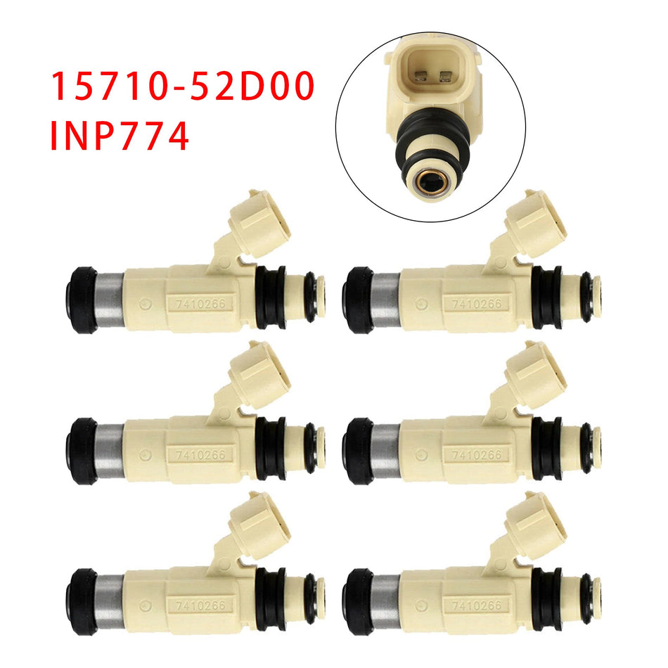 スズキ グランド ビターラ XL-7 2.7L 01-06 15710-52D00 INP774 用 燃料インジェクター 6個