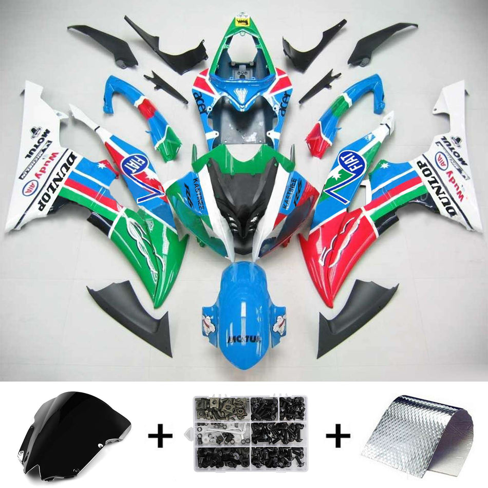 2008-2016 ヤマハ YZF 600 R6 インジェクションフェアリングキット ボディワーク プラスチック ABS #107