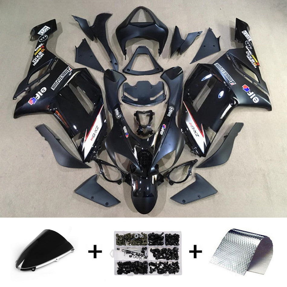 インジェクションフェアリングキット ボディワーク プラスチック ABS カワサキ ZX6R 636 2007-2008 に適合