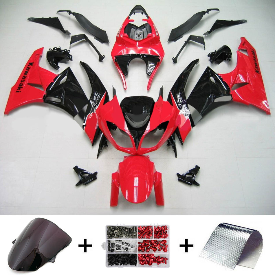 2009-2012 カワサキ ZX6R 636 Amotopart インジェクションフェアリングキット ボディワーク プラスチック ABS #112