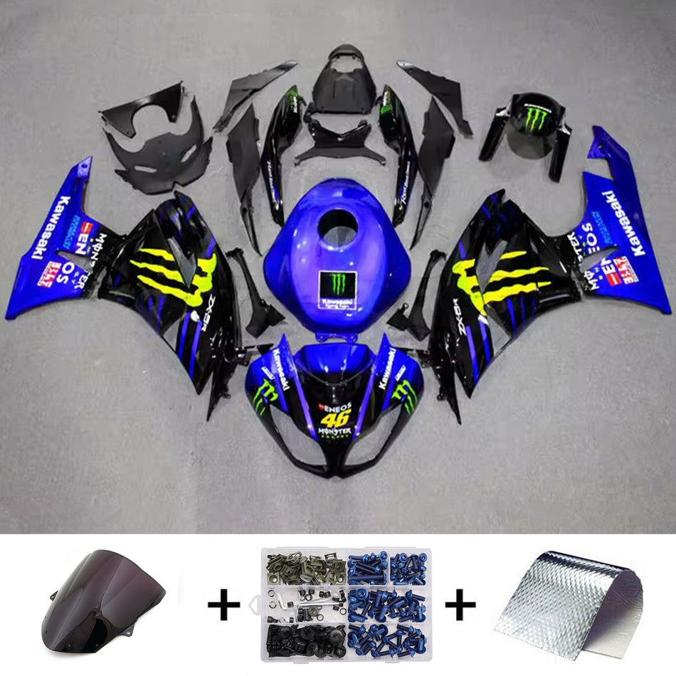 インジェクションフェアリングキット ボディワーク プラスチック ABS カワサキ ZX6R 636 2009-2012 に適合