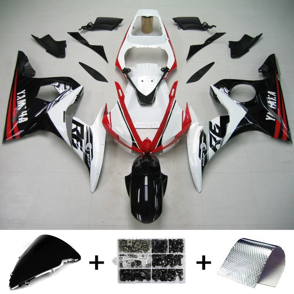 2005 ヤマハ YZF 600 R6 インジェクションフェアリングキット ボディワーク プラスチック ABS #153