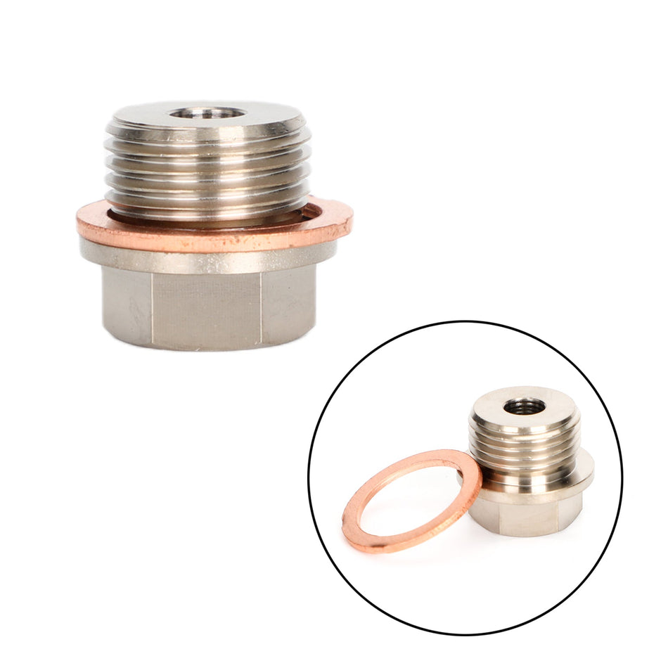 1/8" NPT から M18x1.5 オス圧力温度計送信アダプタ 汎用