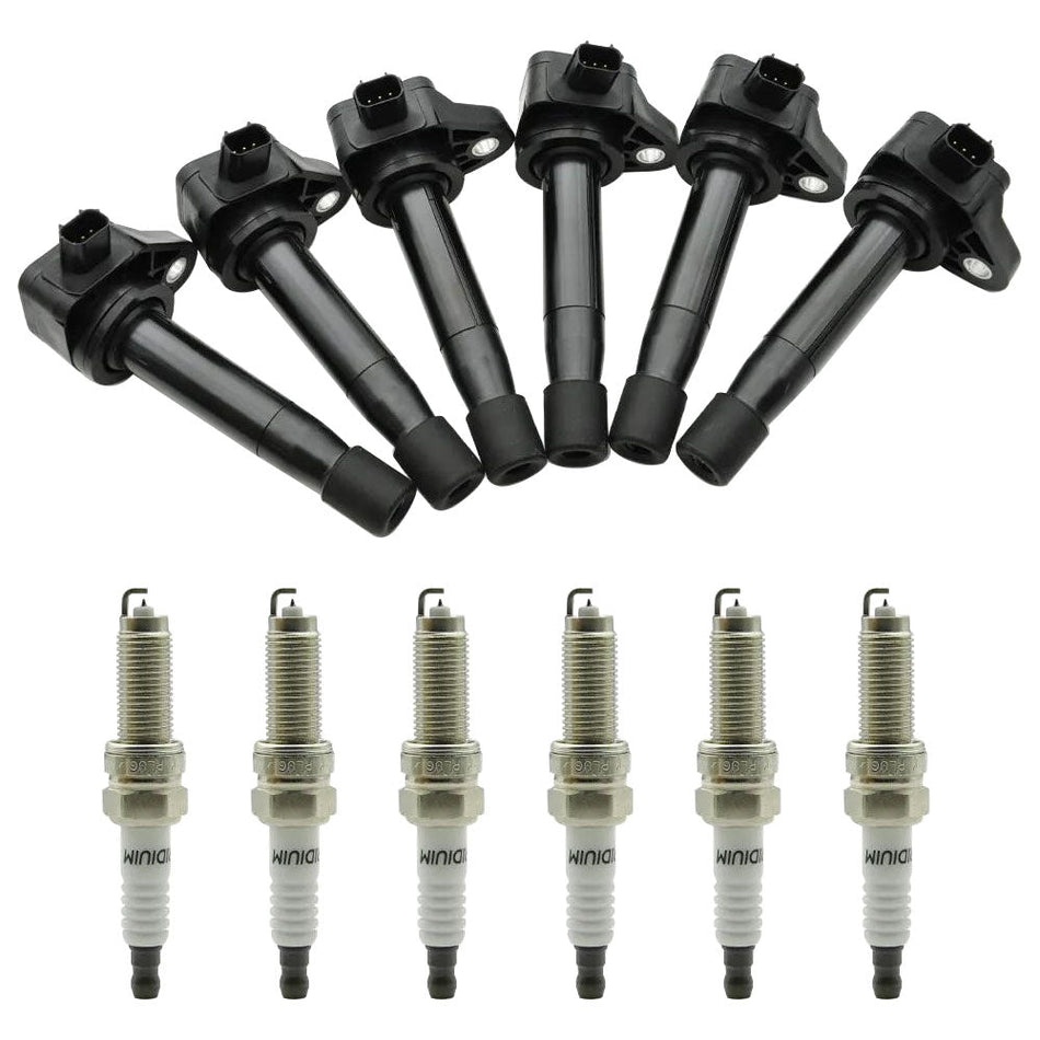 2009-2014 Acura TL V6 3.5L イグニッションコイル + スパークプラグ UF603 5C1681 6個