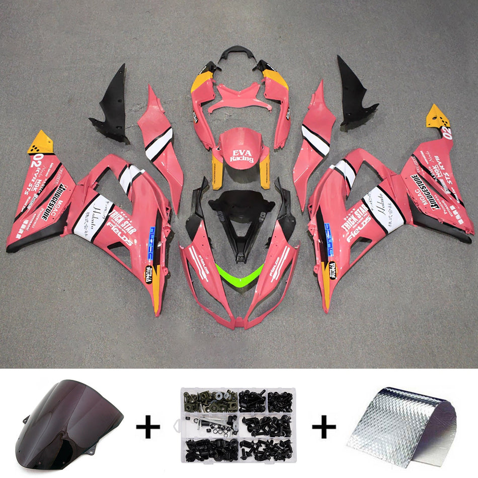インジェクションフェアリングキット ボディワーク プラスチック ABS カワサキ ZX6R 636 2013-2018 に適合