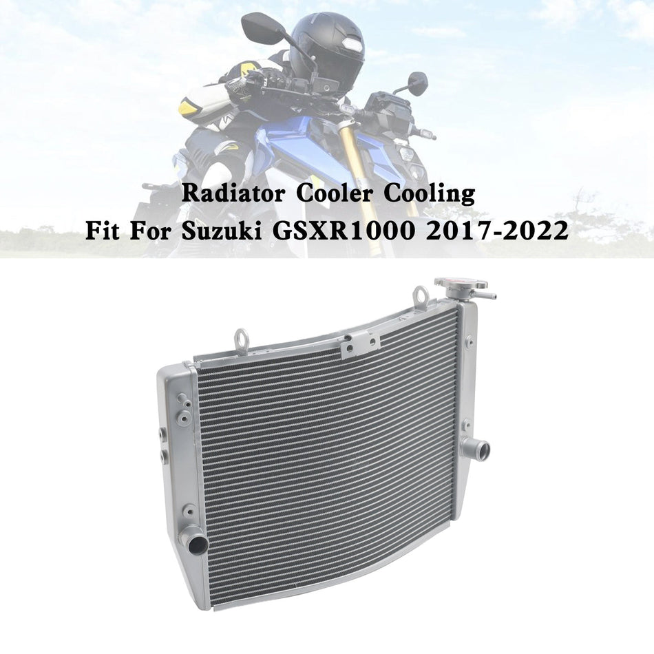 2017-2022 スズキ GSXR 1000 GSX-R K11 シルバー エンジン ラジエーター クーラー 冷却