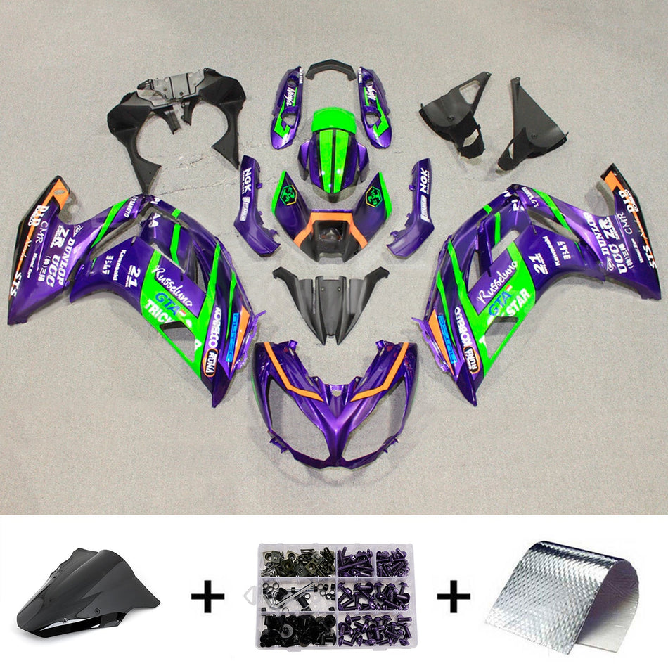 インジェクションフェアリングキット ボディワーク プラスチック ABS カワサキ ER-6F Ninja650 2012-2016 に適合