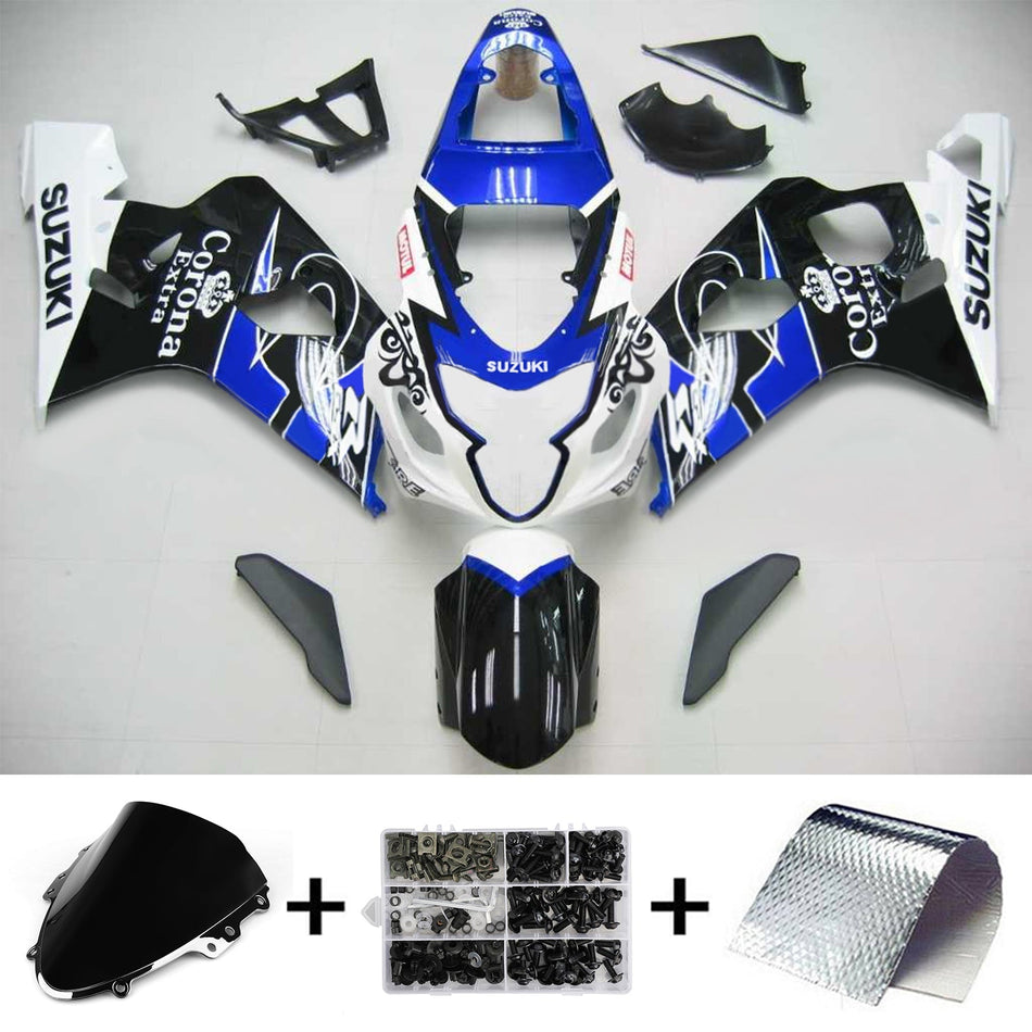 2004-2005 スズキ GSXR 600/750 K4 インジェクションフェアリングキット ボディワーク プラスチック ABS #106 Amotopart