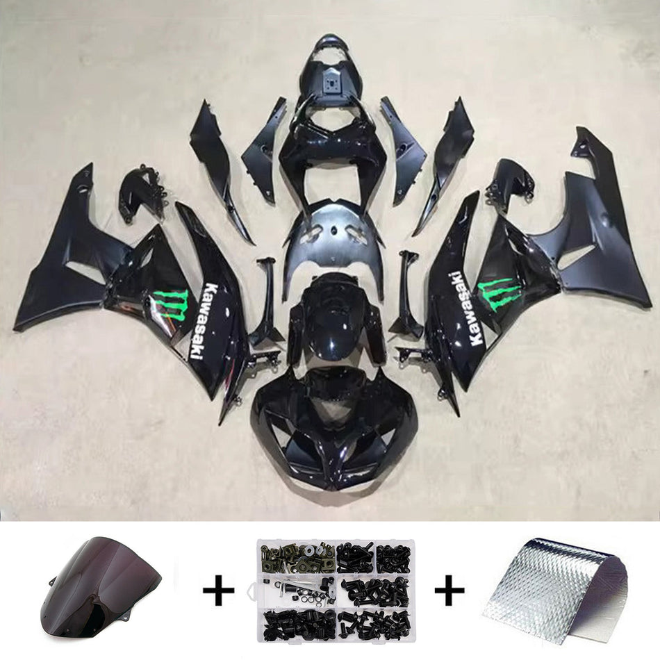 インジェクションフェアリングキット ボディワーク プラスチック ABS カワサキ ZX6R 636 2009-2012 に適合