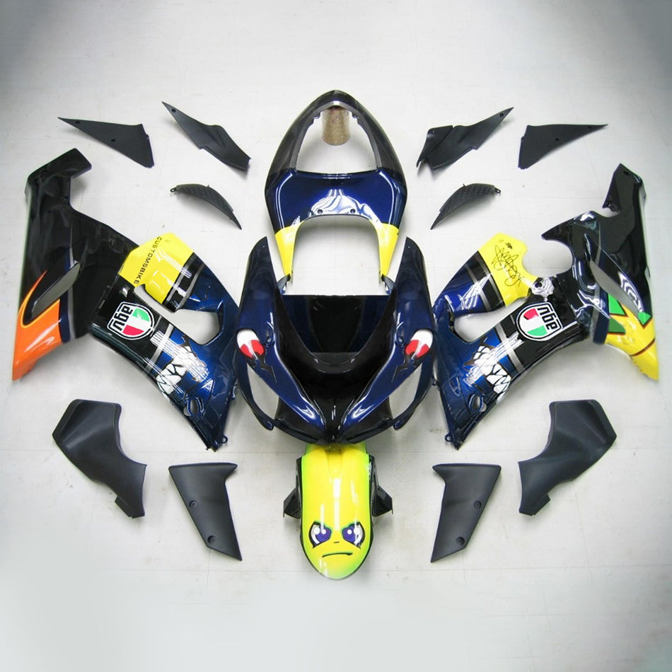 2005-2006 カワサキ ZX6R 636 Amotopart インジェクションフェアリングキット ボディワーク プラスチック ABS #102