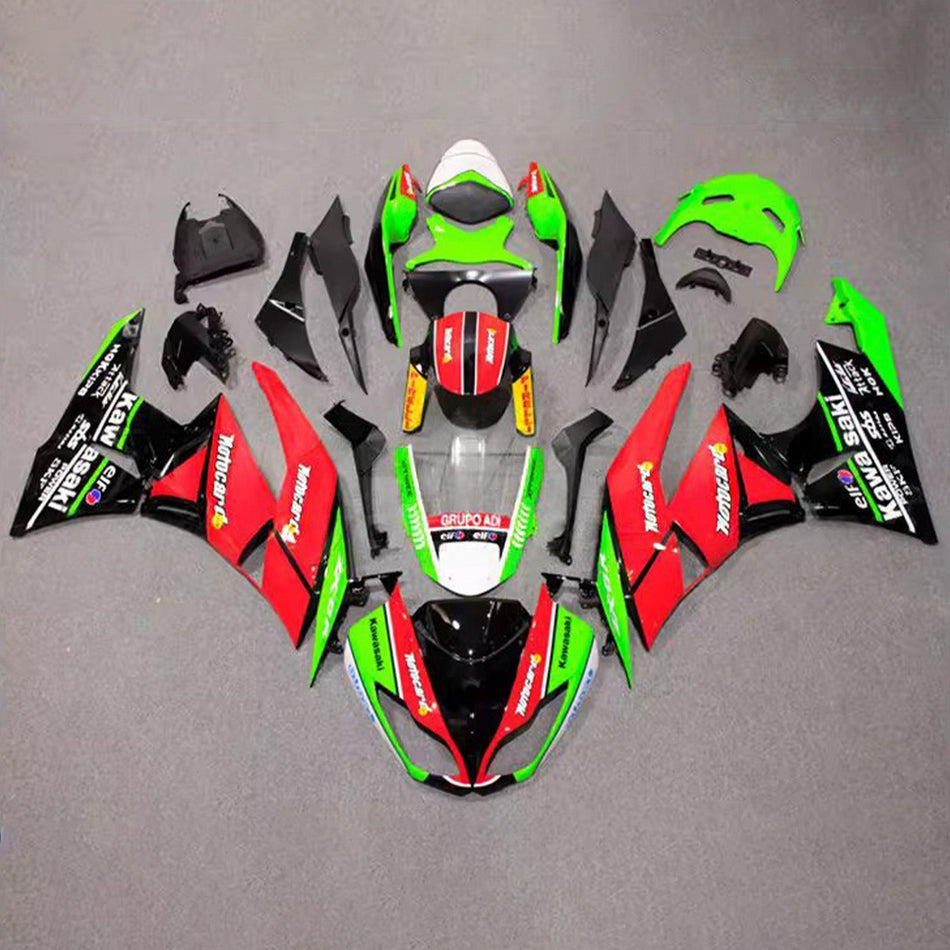 インジェクションフェアリングキット ボディワーク プラスチック ABS カワサキ ZX6R 636 2009-2012 に適合