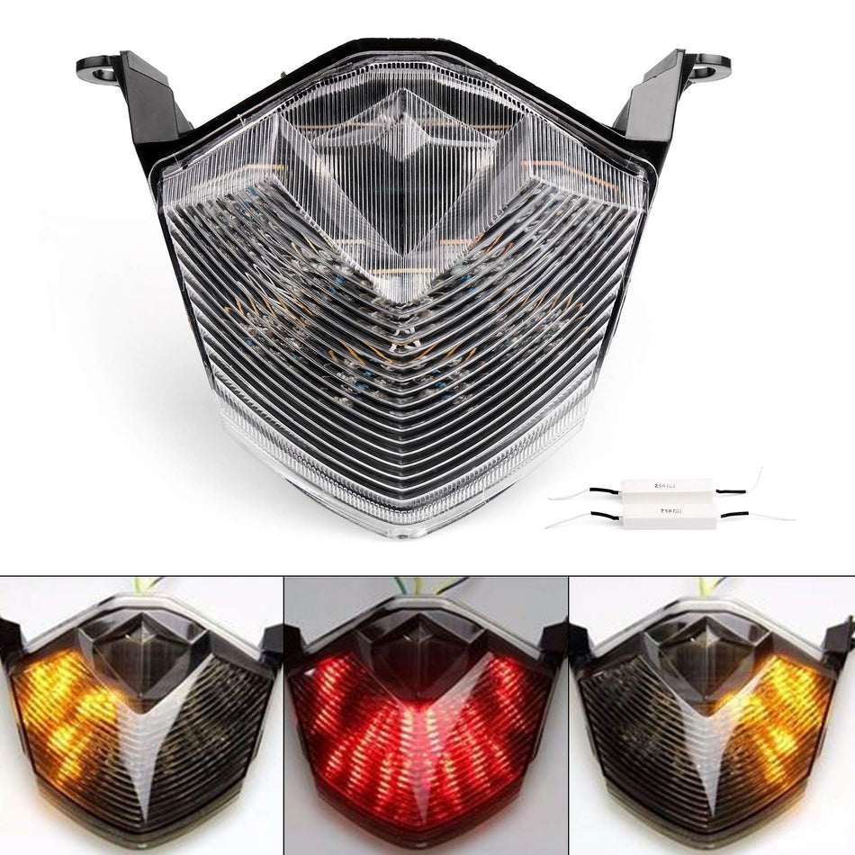 カワサキ Z750 Z1000 ZX6R ZX10R 用 一体型 LED テールライト ウィンカー クリア