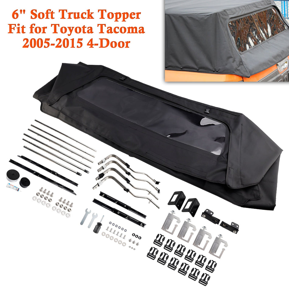 2005-2015 トヨタ タコマ 4ドア 6インチ ソフトトラック トッパー