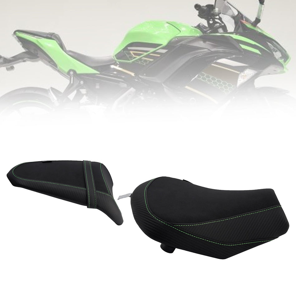 2017-2025年式 カワサキ ニンジャ650 Z650用 フロント＆リア レイダー パッセンジャークッションキット グリーン