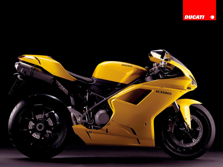 2007-2012 ドゥカティ 1098/1198/848 イエローゴールド ボディワークフェアリング ABS 射出成形 11# ジェネリック