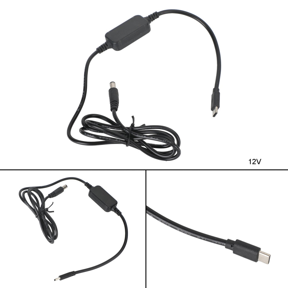 USB タイプ C から 12V DC 5.5mm*2.5mm アダプタ ケーブル 1m 39.37インチ PD 充電コード