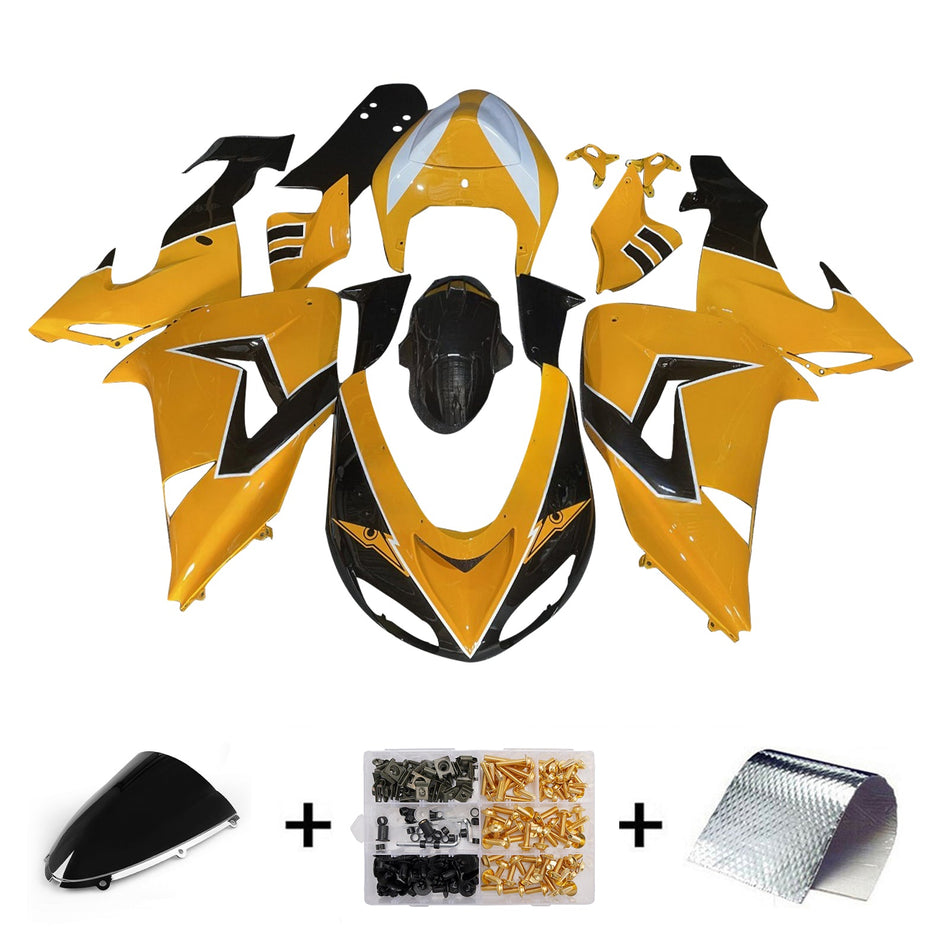 インジェクションフェアリングキット ボディワーク プラスチック ABS カワサキ ZX10R 2006-2007 に適合