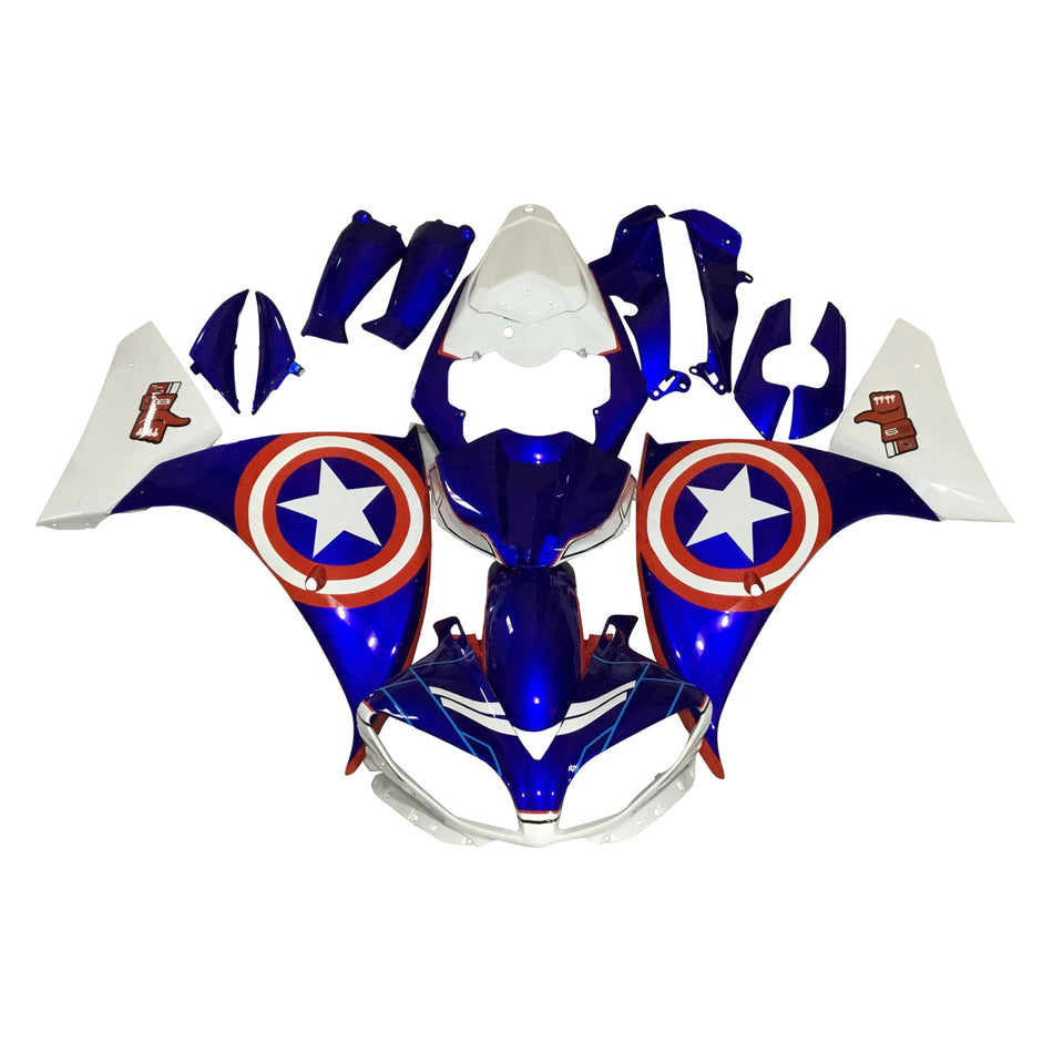インジェクションフェアリングキット ボディワーク プラスチック ABS ヤマハ YZFR1 YZF-R1 2009-2011用