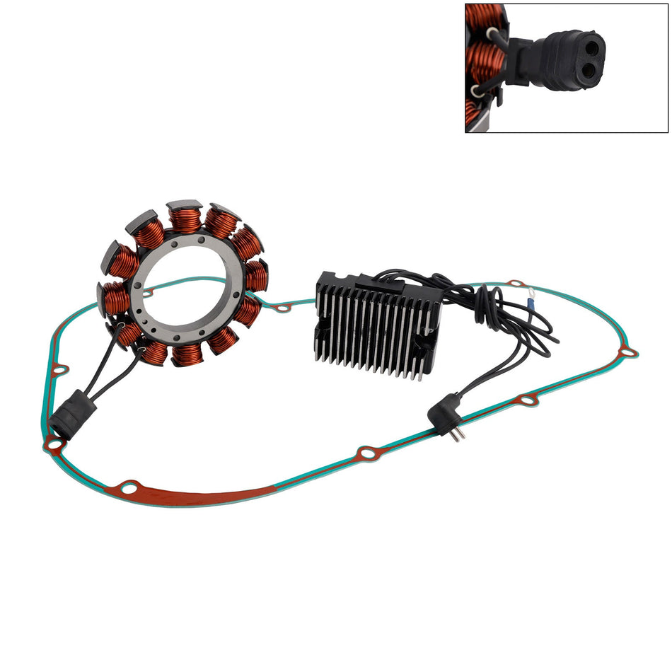 ビッグツイン EVO FL FX 1981-1988 用ステーターレギュレーターレクチファイア＆ガスケット 29965-81