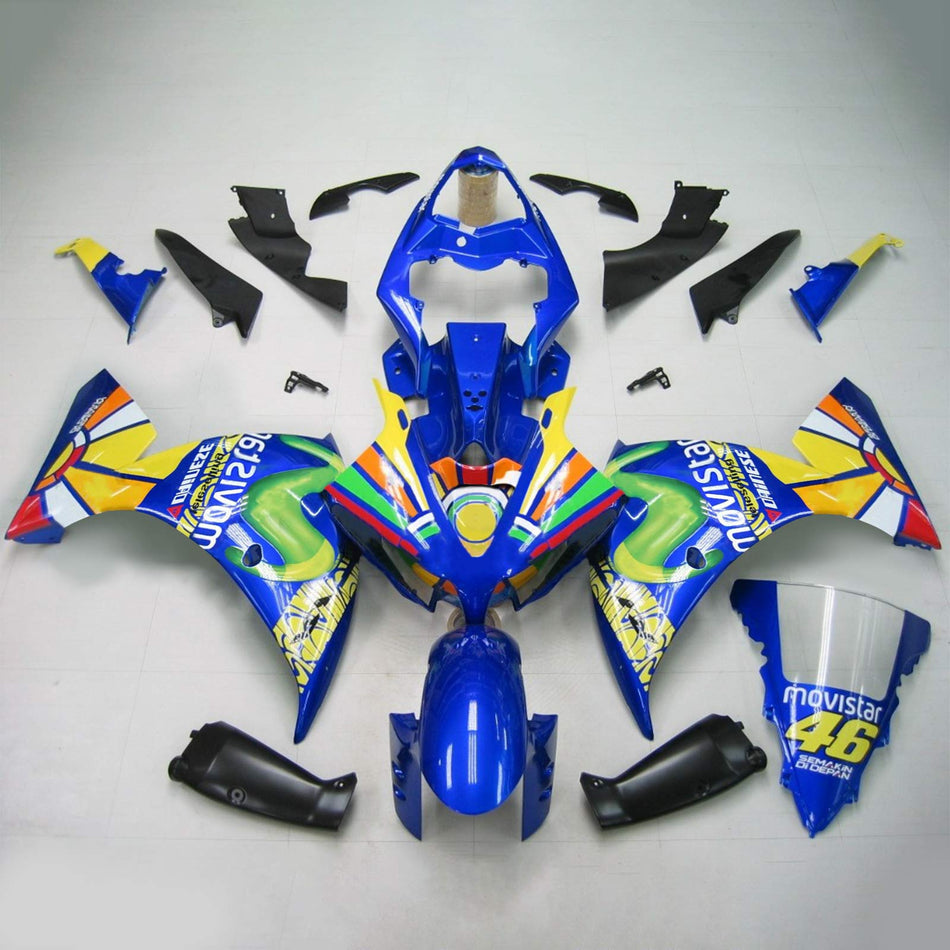 2012-2014 ヤマハ YZF 1000 R1 インジェクションフェアリングキット ボディワーク プラスチック ABS #121