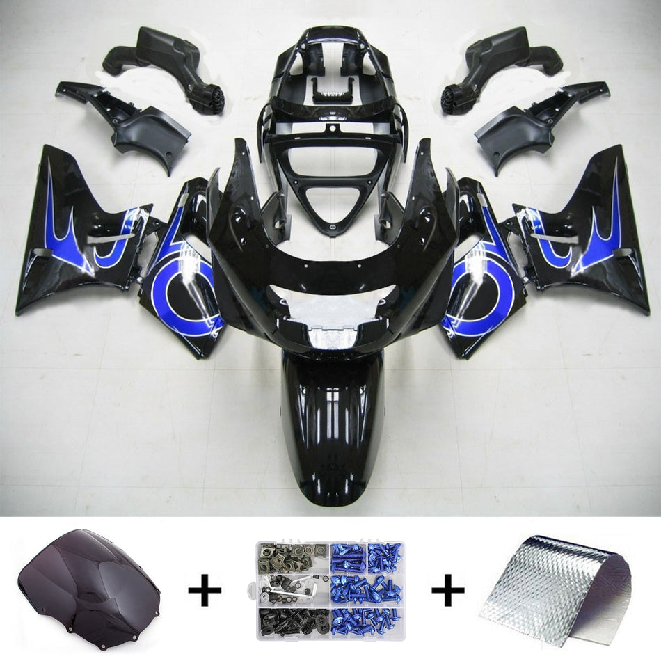 1993-2007 カワサキ ZZR400 1998-2003 ZZR600 Amotopart インジェクションフェアリングキット ボディワーク プラスチック ABS #102