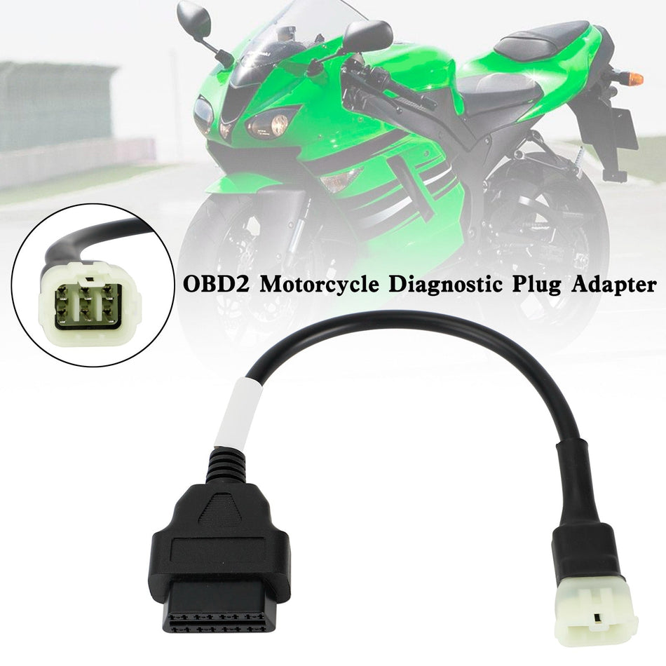 カワサキ オートバイ スクーター ATV ケーブル OBD2 6 ピン診断プラグ アダプター
