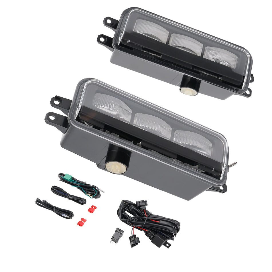 2024-2025年式トヨタ タコマ LEDフロントバンパーフォグランプ+ワイヤーハーネス