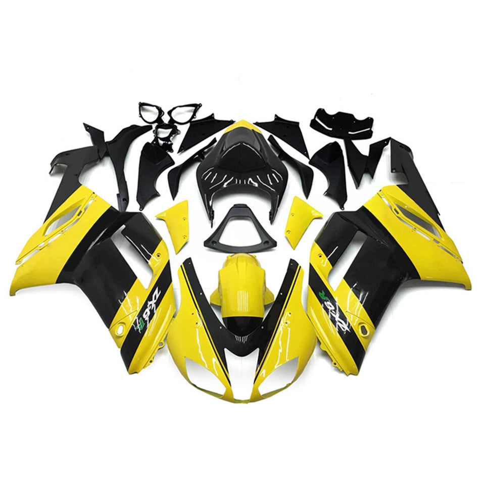 インジェクションフェアリングキット ボディワーク プラスチック ABS カワサキ ZX6R 636 2007-2008 に適合