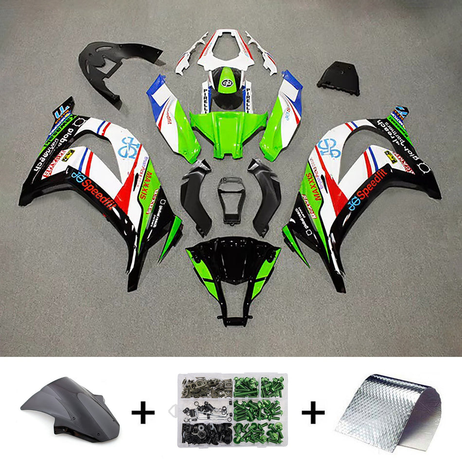 インジェクションフェアリングキット ボディワーク プラスチック ABS カワサキ ZX10R 2011-2015 に適合
