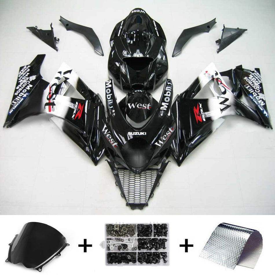 2007-2008 スズキ GSXR1000 K7 Amotopart インジェクションフェアリングキット ボディワーク プラスチック ABS #122