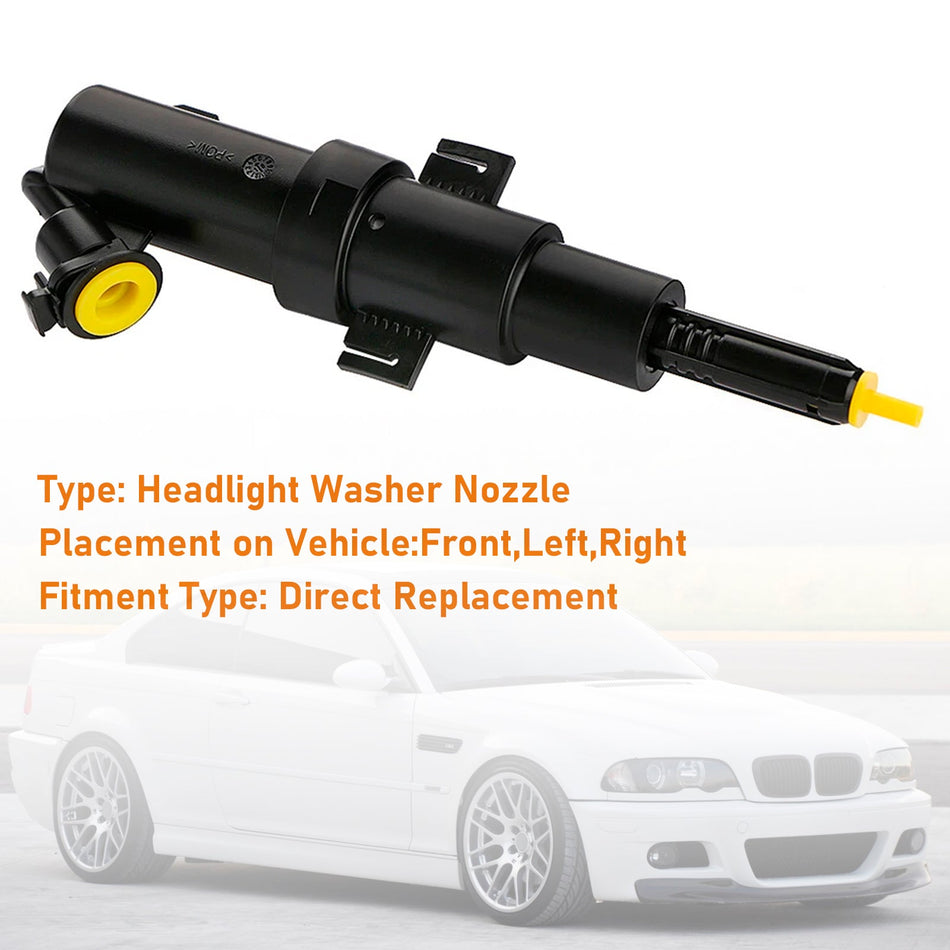 1997-2005 BMW 3' E46 フロントヘッドライトスプレーウォッシャーノズル 左 61678362823
