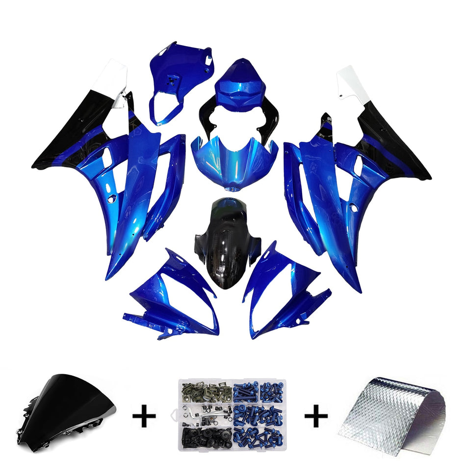 インジェクションフェアリングキット ボディワーク プラスチック ABS ヤマハ YZFR6 YZF-R6 2006-2007用