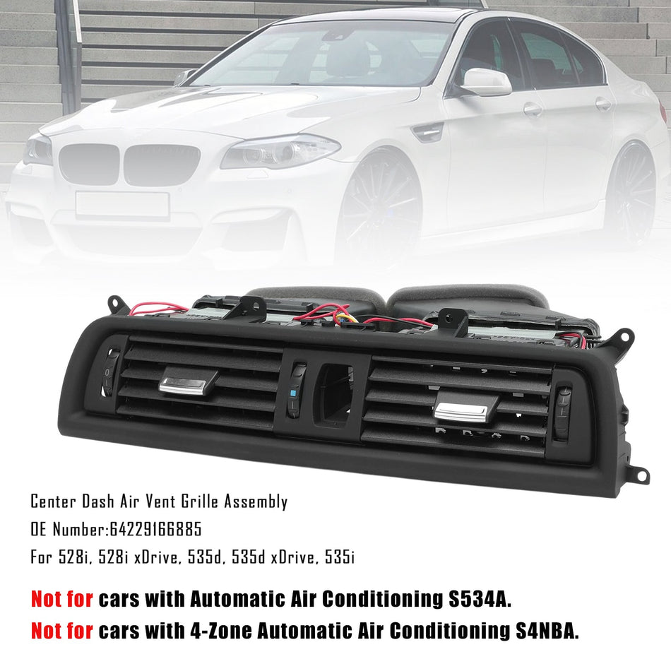 センターダッシュエアベントグリルアセンブリ 64229166885 BMW F10 528i 535i 2011-2016用