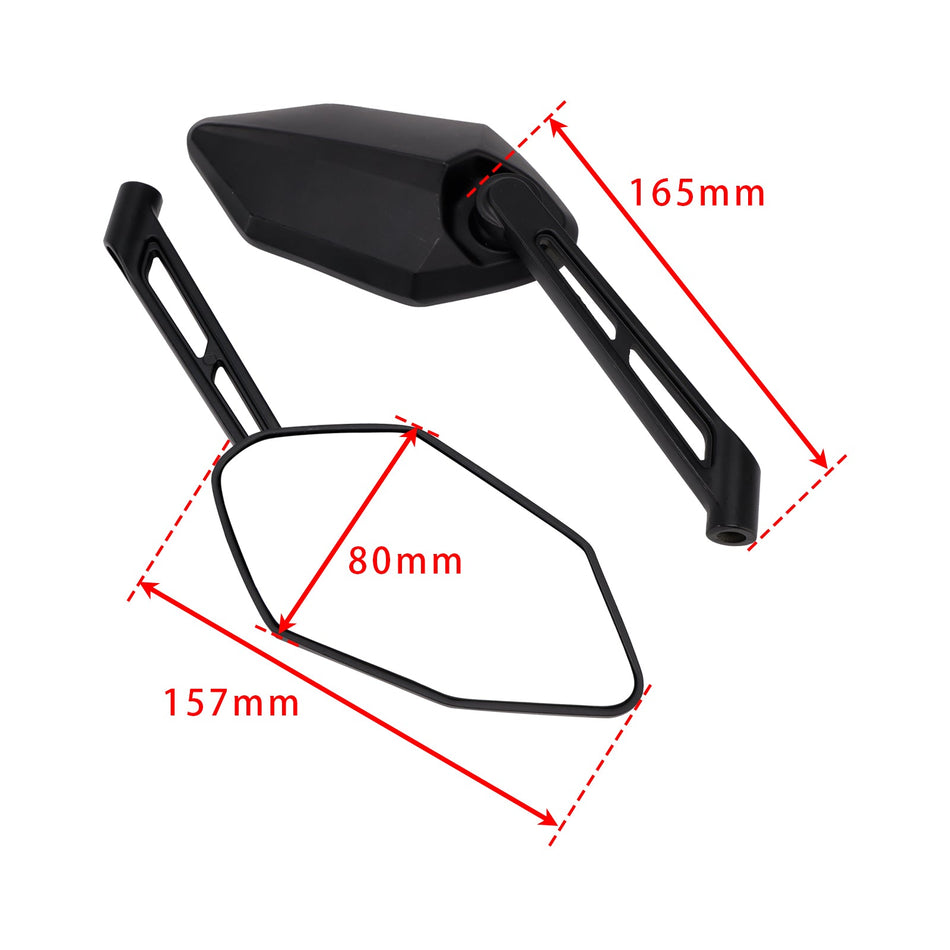 バックミラーセット 左右8mm 10mm バイク スクーター モペット ATV クワッド用