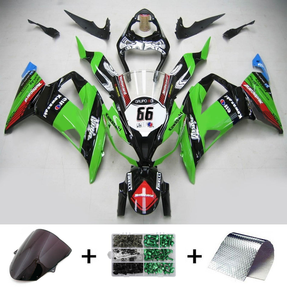 2013-2018 カワサキ ZX6R 636 Amotopart インジェクションフェアリングキット ボディワーク プラスチック ABS #110
