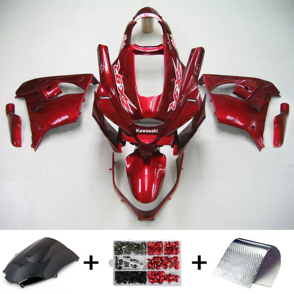 2000-2001 カワサキ ZX9R Amotopart インジェクションフェアリングキット ボディワーク プラスチック ABS #113