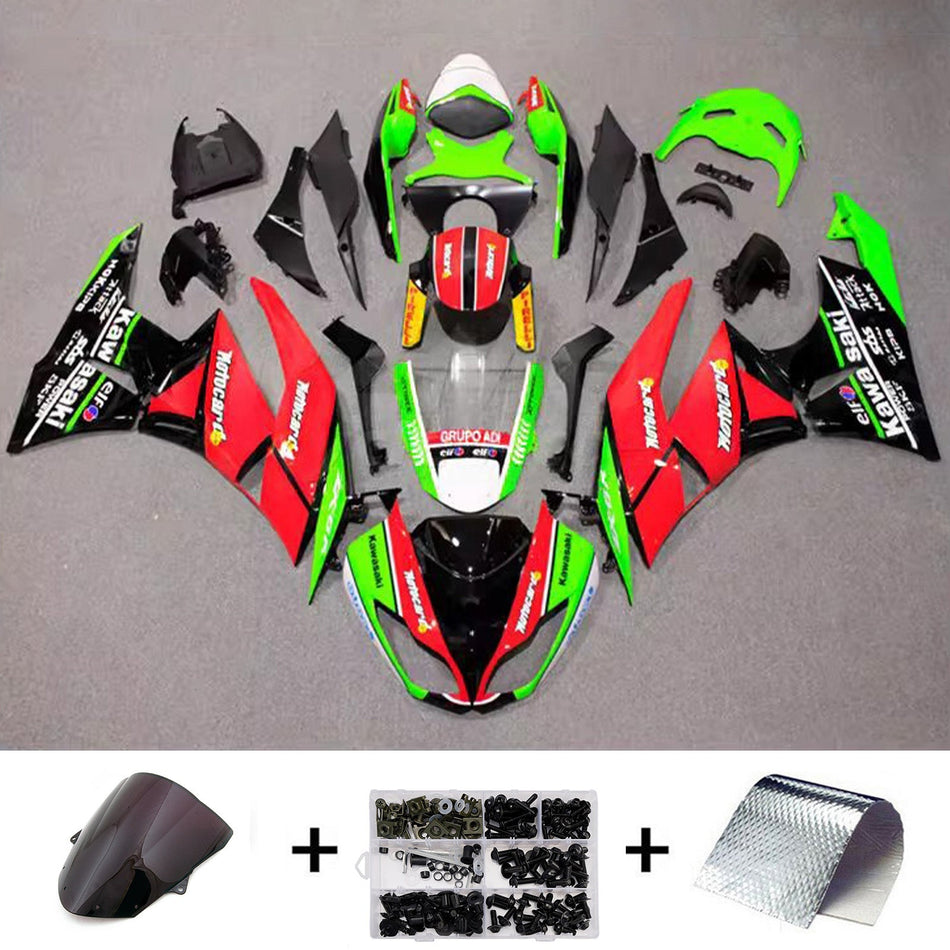 インジェクションフェアリングキット ボディワーク プラスチック ABS カワサキ ZX6R 636 2009-2012 に適合