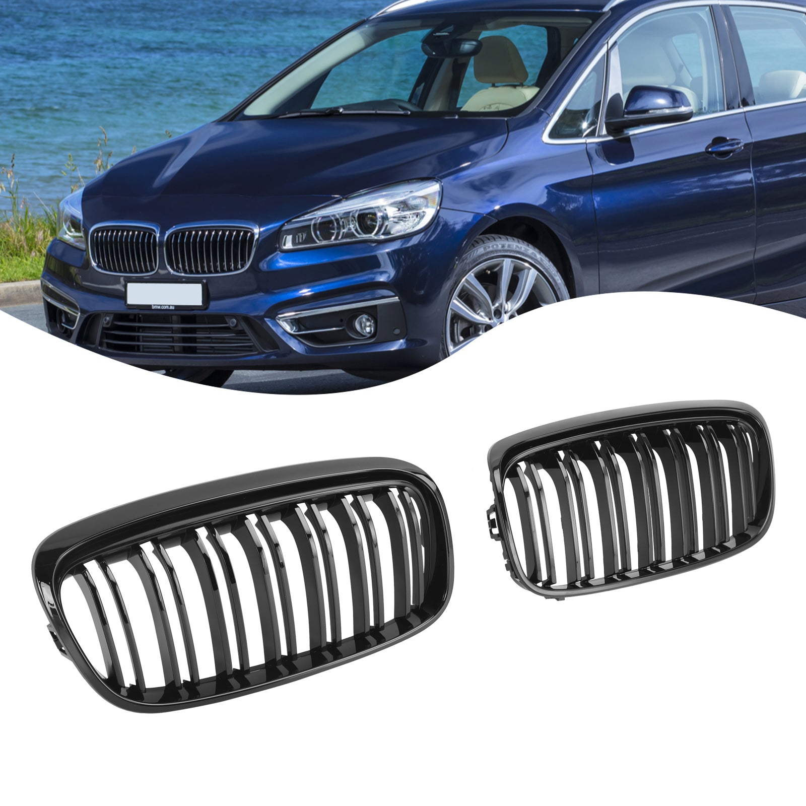 2018-2021 BMW 2シリーズ F45 F46 グロスブラック フロントキドニー