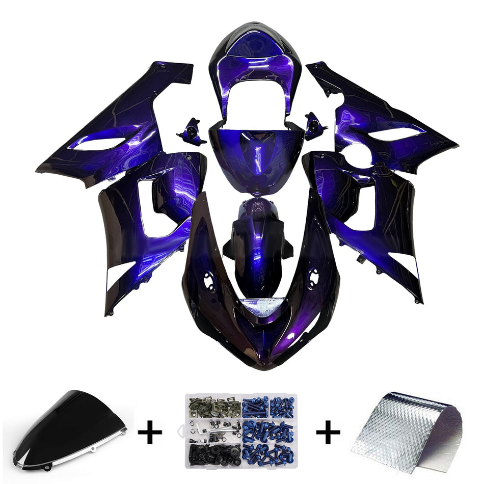 インジェクションフェアリングキット ボディワーク プラスチック ABS カワサキ ZX6R 636 2005-2006 に適合