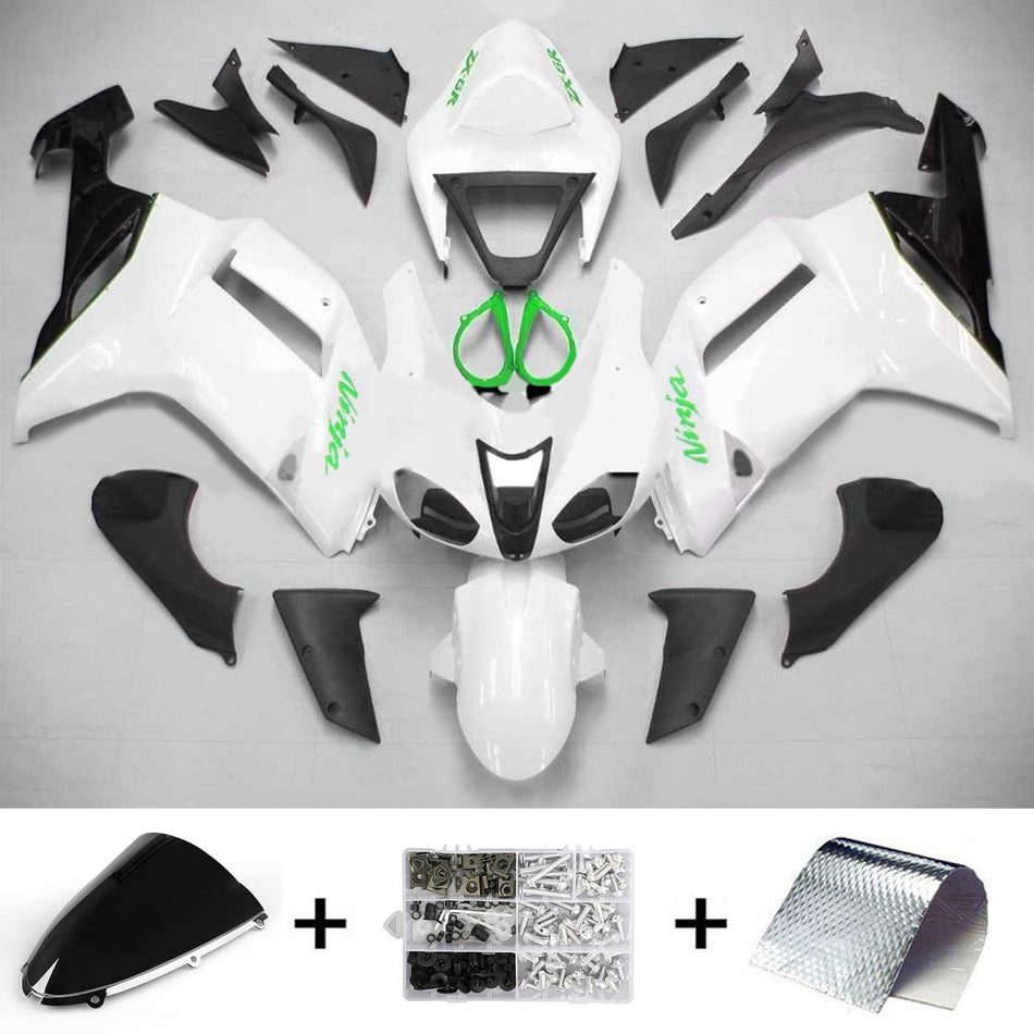 2007-2008 カワサキ ZX6R 636 Amotopart インジェクションフェアリングキット ボディワーク プラスチック ABS #107
