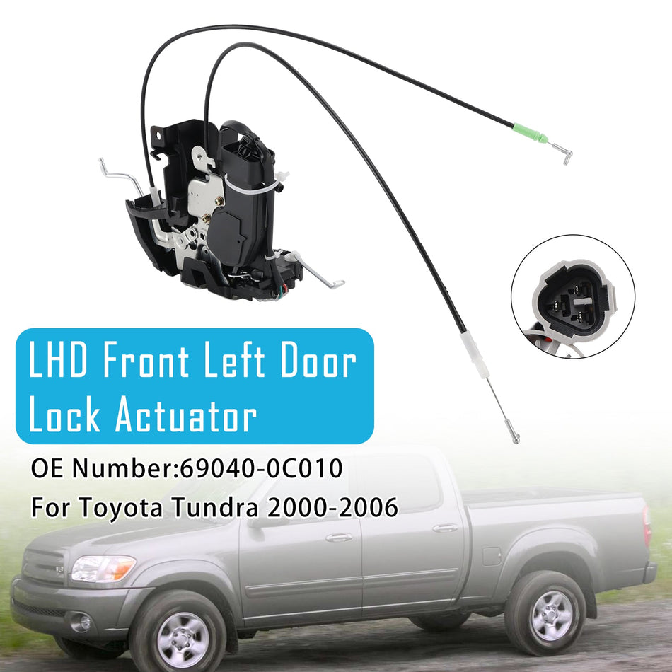2000～2006年式トヨタ タンドラ用 フロント左運転席側ドアロックアクチュエータアセンブリ 69040-0C010