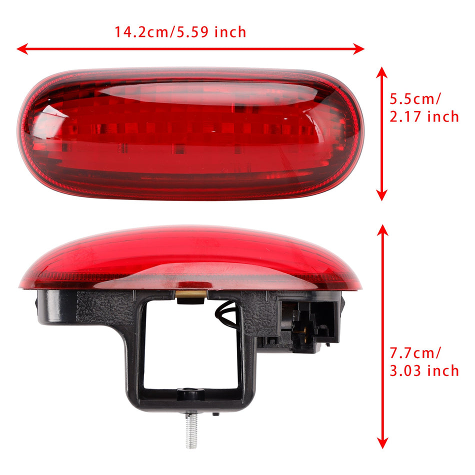 リアハイレベルサードブレーキライト 93850108 Vauxhall Vivaro A X83 01-2014用 レッド