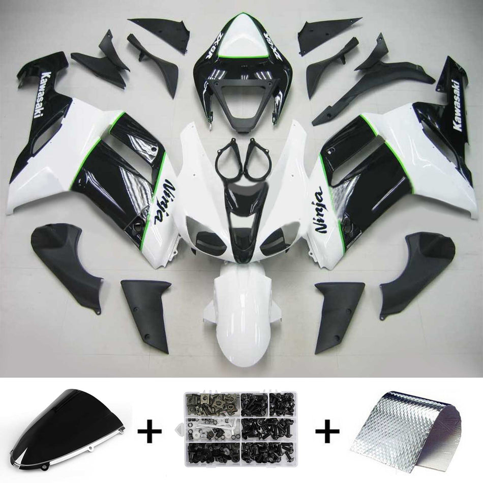 2007-2008 カワサキ ZX6R 636 Amotopart インジェクションフェアリングキット ボディワーク プラスチック ABS #110